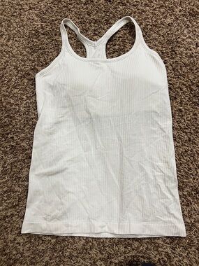 Lululemon Ebb to Street white tank top sz 8